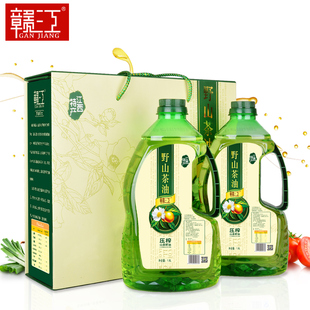 赣江山茶油1.8LX2瓶高档礼盒装 茶油茶籽油山茶油纯茶油食用油