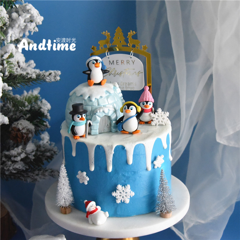 正版企鹅冰雪主题蛋糕装饰雪花冰屋搪胶带灯发光摆件烘焙场景道具,节庆用品/礼品,节日装扮用品,淘宝优惠券,粉丝福利购,淘宝优惠卷