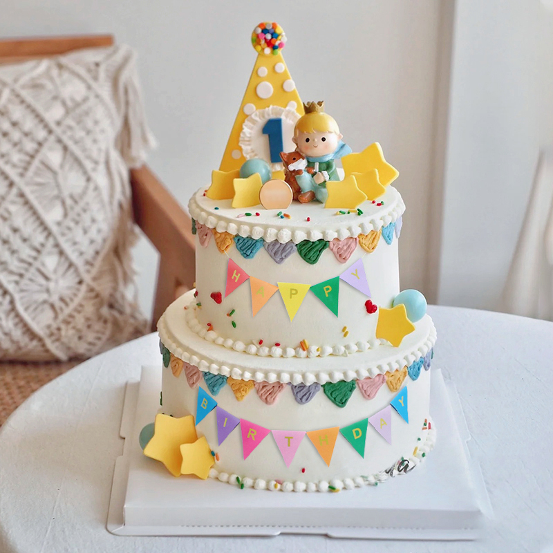 儿童生日派对主题系列蛋糕拉旗