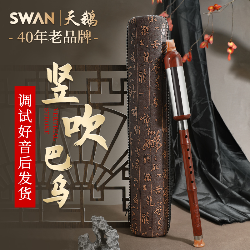 天鹅巴乌乐器旗舰店C调小学生专业FG竖吹葫芦丝降B调紫竹民乐H06
