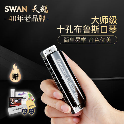 蓝调初学布鲁斯十孔paddy口琴C调