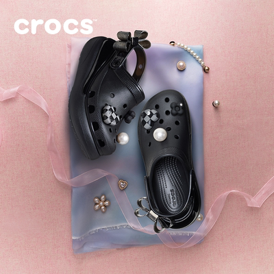 Crocs卡骆驰经典炫魅泡芙厚底洞洞鞋沙滩鞋凉鞋拖鞋女鞋|213633