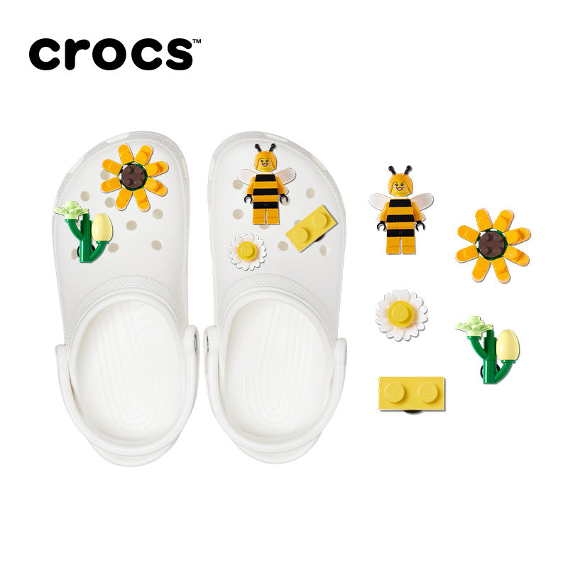 Crocs卡骆驰经典洞洞鞋乐高五件套套装