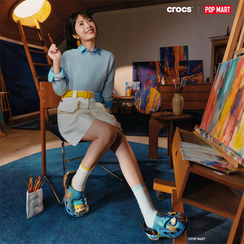 Crocs｜泡泡玛特 MOLLY联名系列 小画家MOLLY经典洞洞鞋