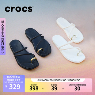 凉鞋 210042 女鞋 户外平跟时装 Crocs卡骆驰迈阿密金属凉鞋