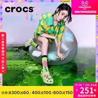 Crocs, кроксы на платформе, тапочки в стиле Crocs, пляжная обувь, предпродажа, закрытый носок