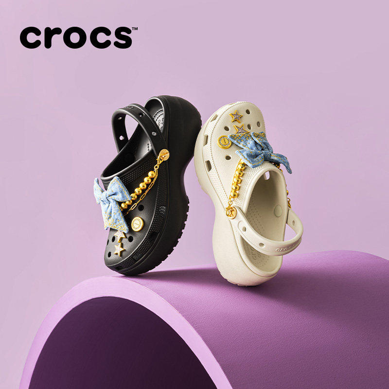 【所有女生的衣橱直播间】Crocs卡骆驰经典丹宁蝴蝶云朵洞洞鞋