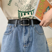 腰带女韩国个性 ins港风酷皮带男潮流年轻人学生韩版 百搭简约裤 黑