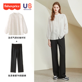 子两件套装 美国费雪孕妇秋装 上衣春秋西装 孕妇裤 2025新款 宽松衬衫