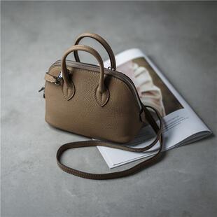 2025新款经典百搭时尚迷你手提小包贝壳包真皮单肩斜挎小包手机包
