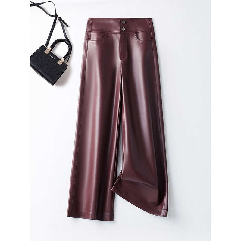 海宁蛋白绵羊皮裤女秋冬阔腿裤大码高腰喇叭显瘦休闲直筒裤潮高级,女装/女士精品,休闲裤,淘宝优惠券,粉丝福利购,淘宝优惠卷