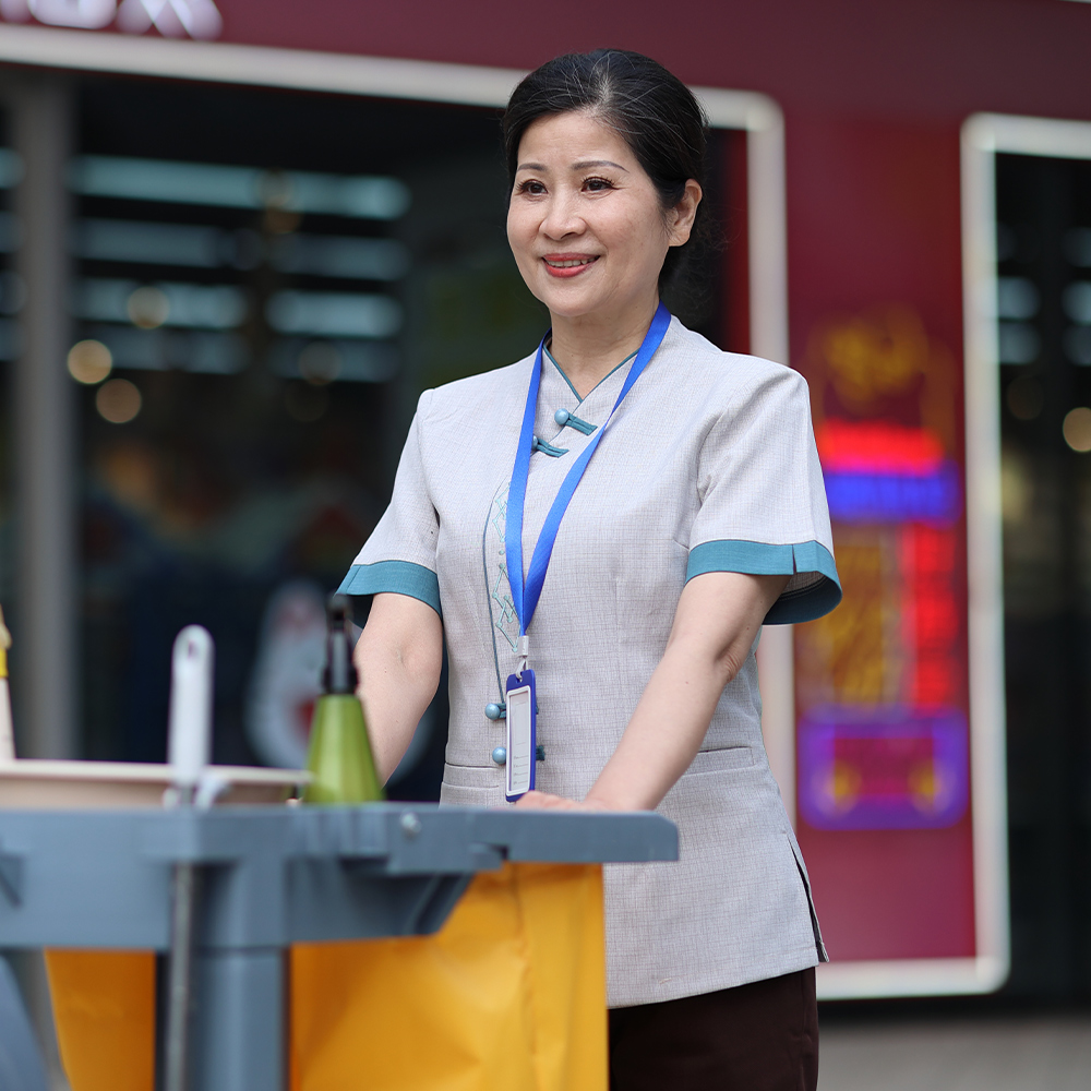保洁工作服短袖女制服夏装酒店宾馆客房服务员物业阿姨清洁工长袖