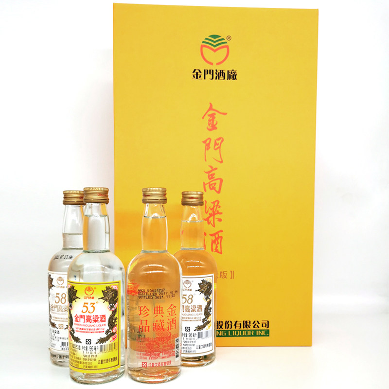金门高粱酒小酒礼盒4瓶装【金酒四小龙】96mLX4 不同风格伴手礼图片