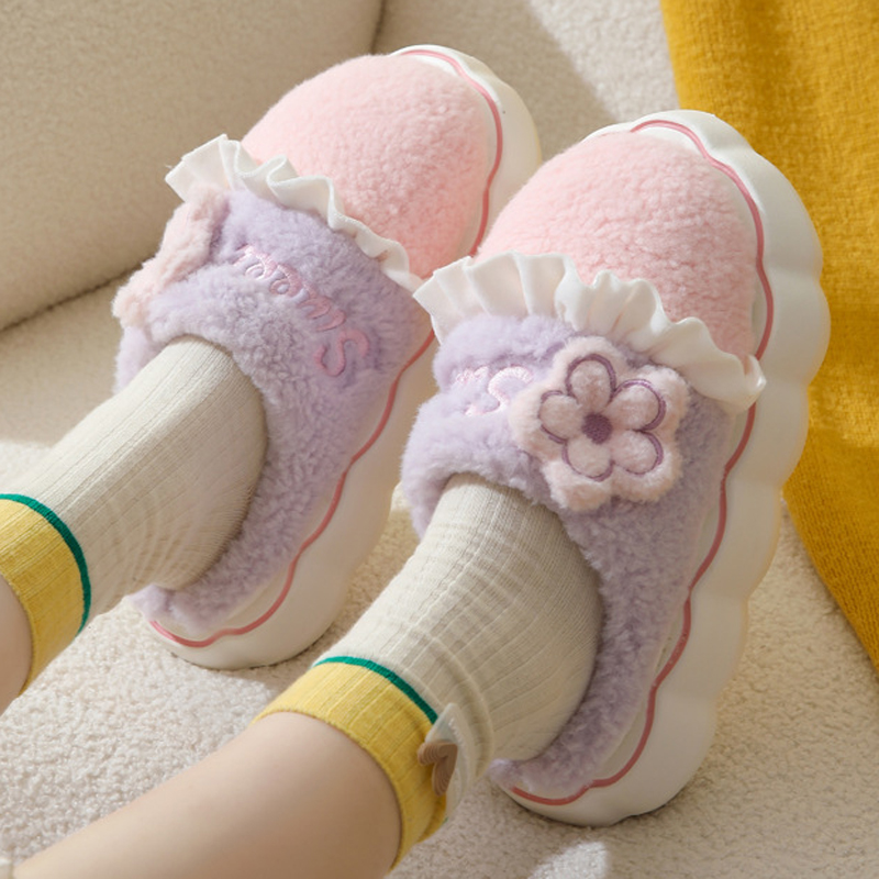 新款厚底棉拖鞋防滑包头