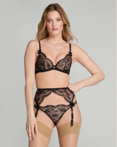 Agent Provocateur大内密探黑色蕾丝内衣套装