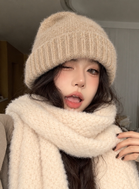 铁标针织帽女秋冬保暖宽松大头围