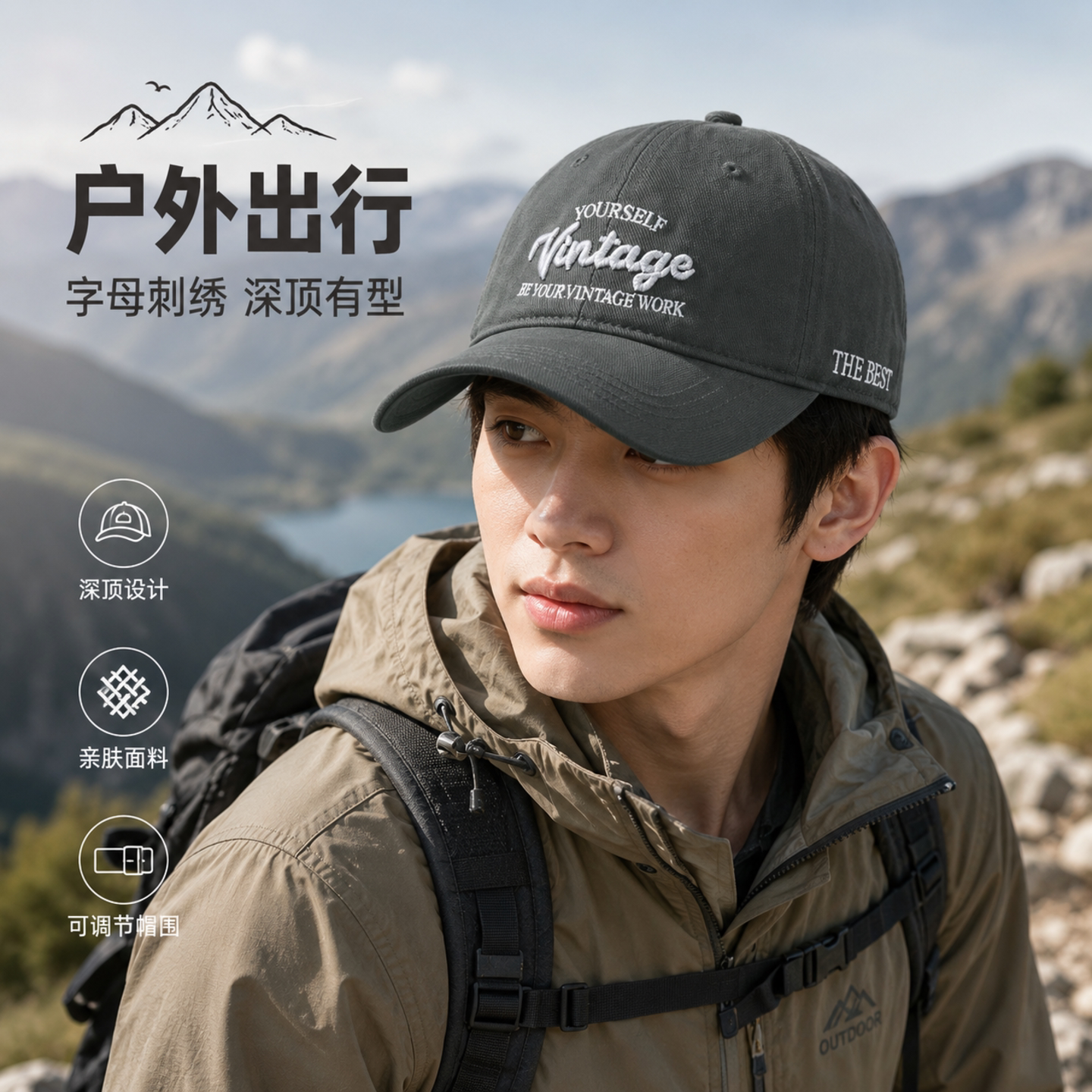 帽子户外爬山男士2026新款鸭舌帽图片