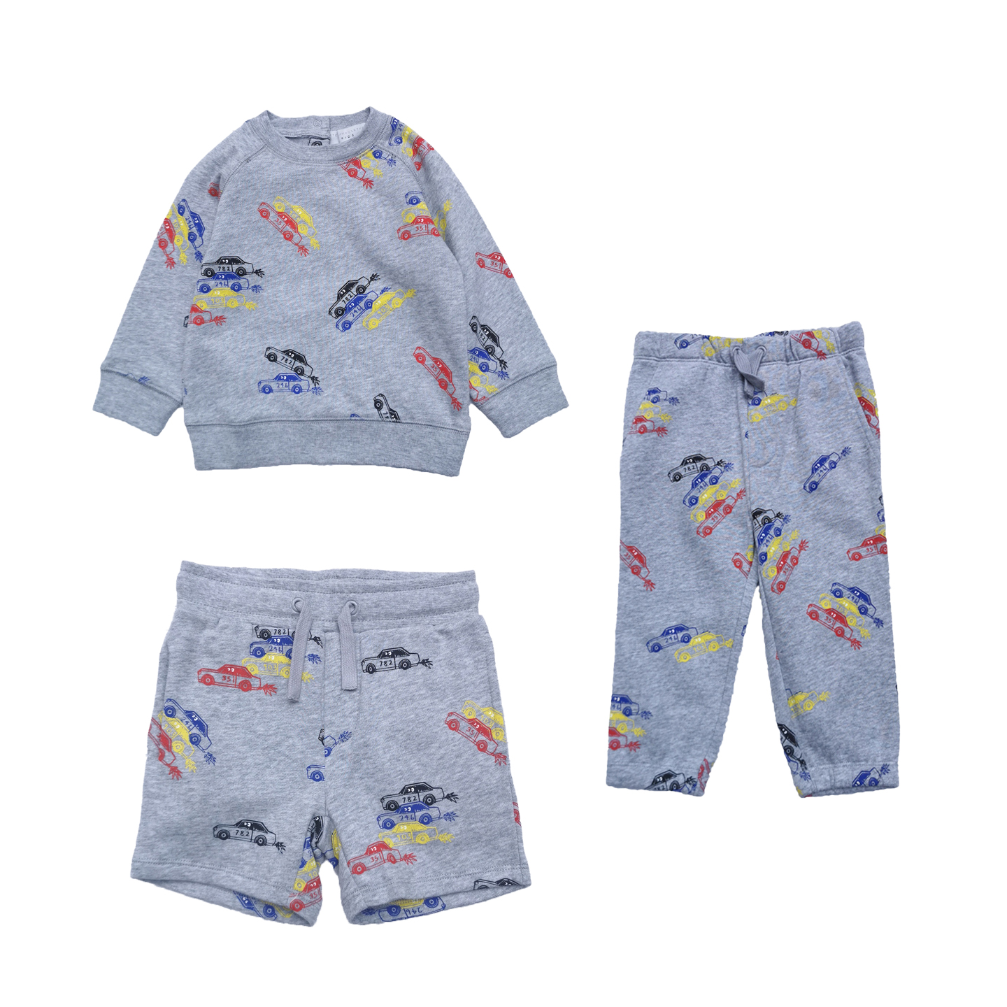 SMC儿童秋冬抓绒卫衣卫裤婴幼儿保暖休闲套头上衣有机棉外套