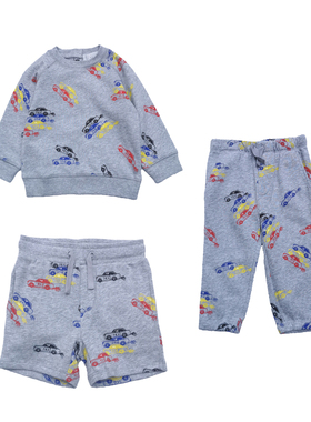 SMC儿童秋冬抓绒卫衣卫裤婴幼儿保暖休闲套头上衣有机棉外套