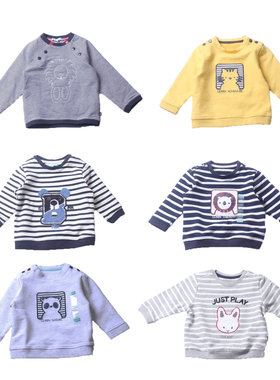 宝宝春秋休闲卫衣法国单男女童可爱动物毛圈套头卫衣外套上衣