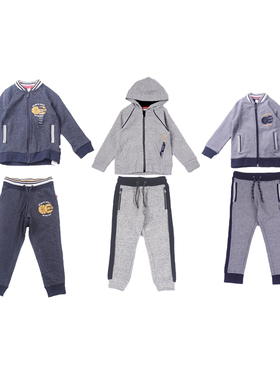 3岁儿童春卫衣卫裤套装法单男女童休闲舒适连帽外套运动裤两件套