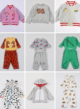 SMC有机棉儿童秋冬卫衣卫裤套装加绒连帽拉链衫休闲外套粉丝福利