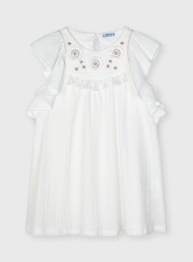 女童2024夏季连衣裙西班牙mayo*r*a*l家洋气轻薄刺绣公主裙