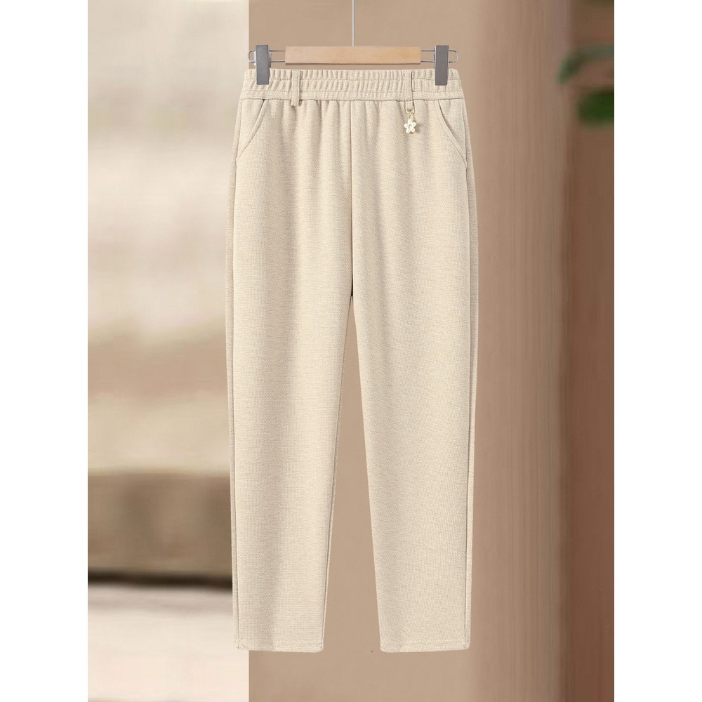 妈妈秋季直筒裤洋气新款宽松中老年人女奶奶春秋松紧腰休闲长裤子,女装/女士精品,中老年女装,淘宝优惠券,粉丝福利购,淘宝优惠卷