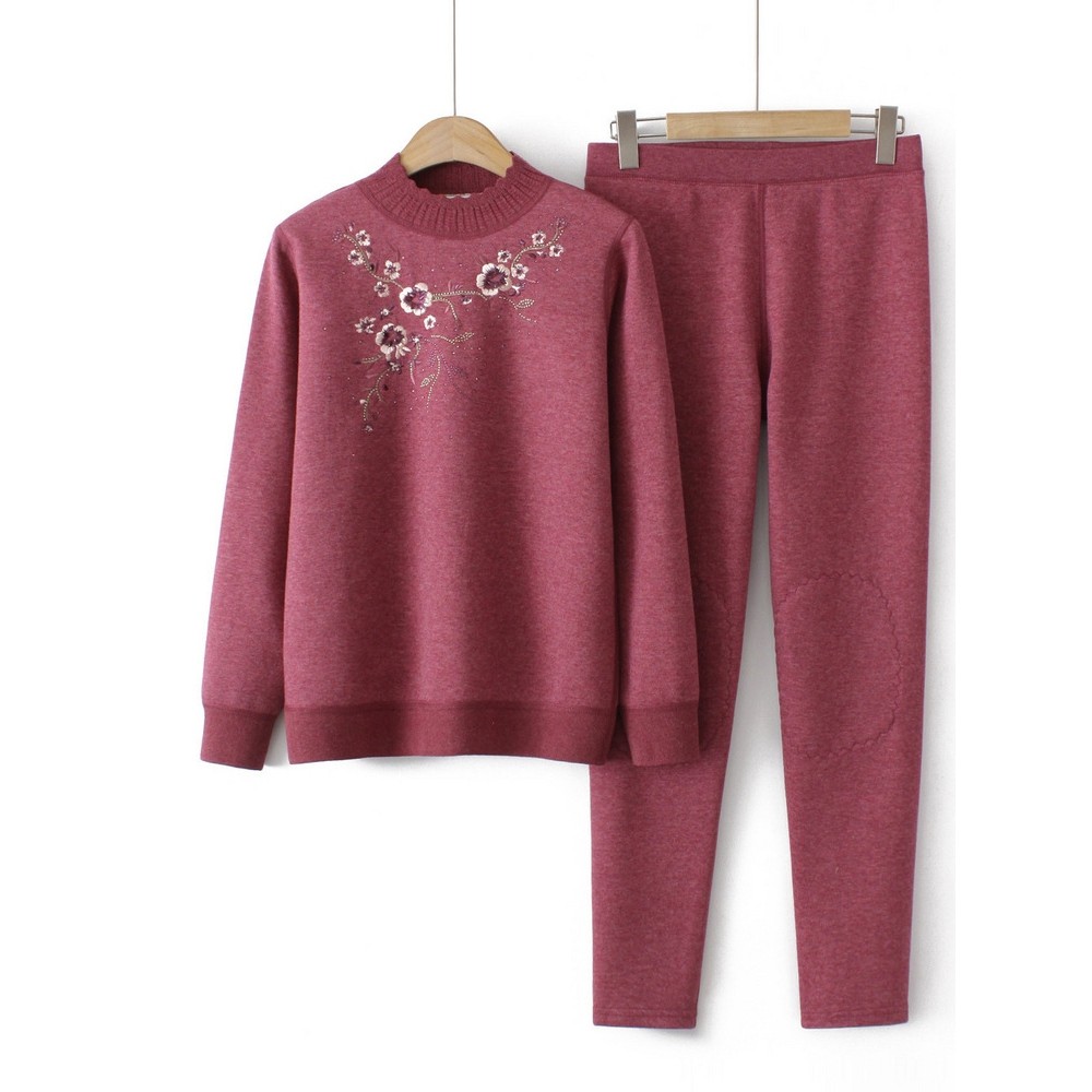 老年人保暖内衣加厚加绒两件套装6070岁妈妈老太太奶奶装秋衣秋裤,女装/女士精品,中老年女装,淘宝优惠券,粉丝福利购,淘宝优惠卷