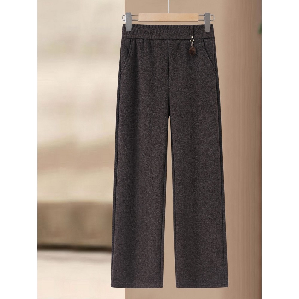 妈妈羊毛呢裤子秋冬直筒裤加绒加厚长裤中老年女裤冬季高腰休闲裤,女装/女士精品,中老年女装,淘宝优惠券,粉丝福利购,淘宝优惠卷