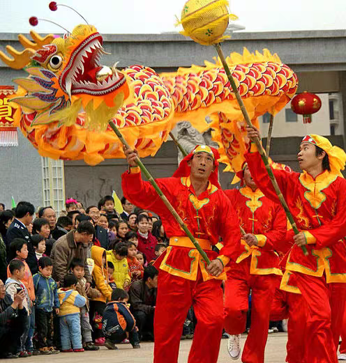 舞龙灯舞龙舞狮道具绸布龙