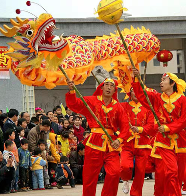 舞龙灯舞龙舞狮道具绸布龙