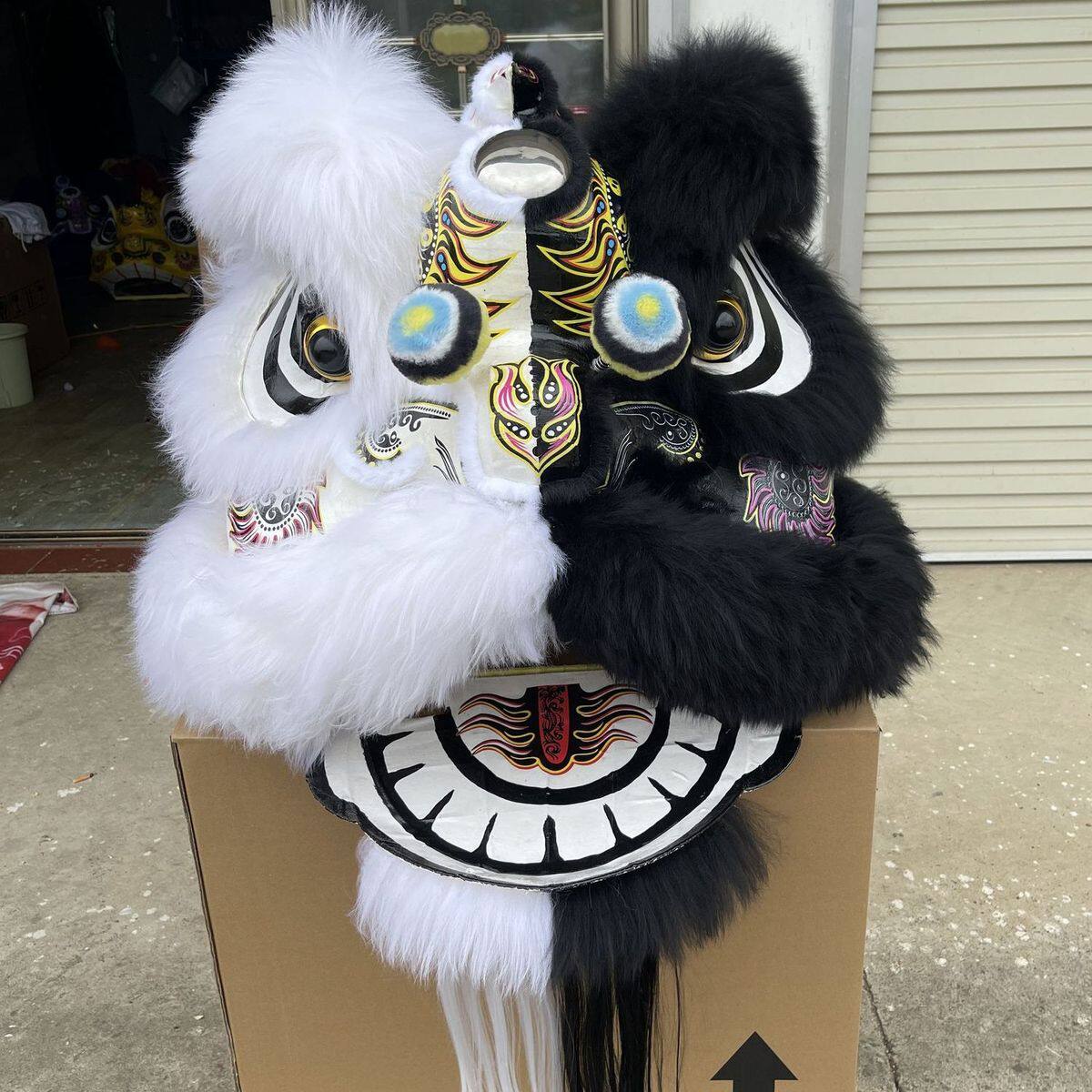 羊毛南狮醒狮舞狮头双人舞狮道具
