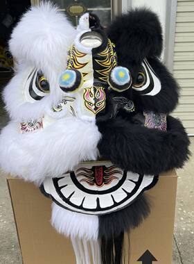 羊毛南狮醒狮舞狮头双人舞狮道具