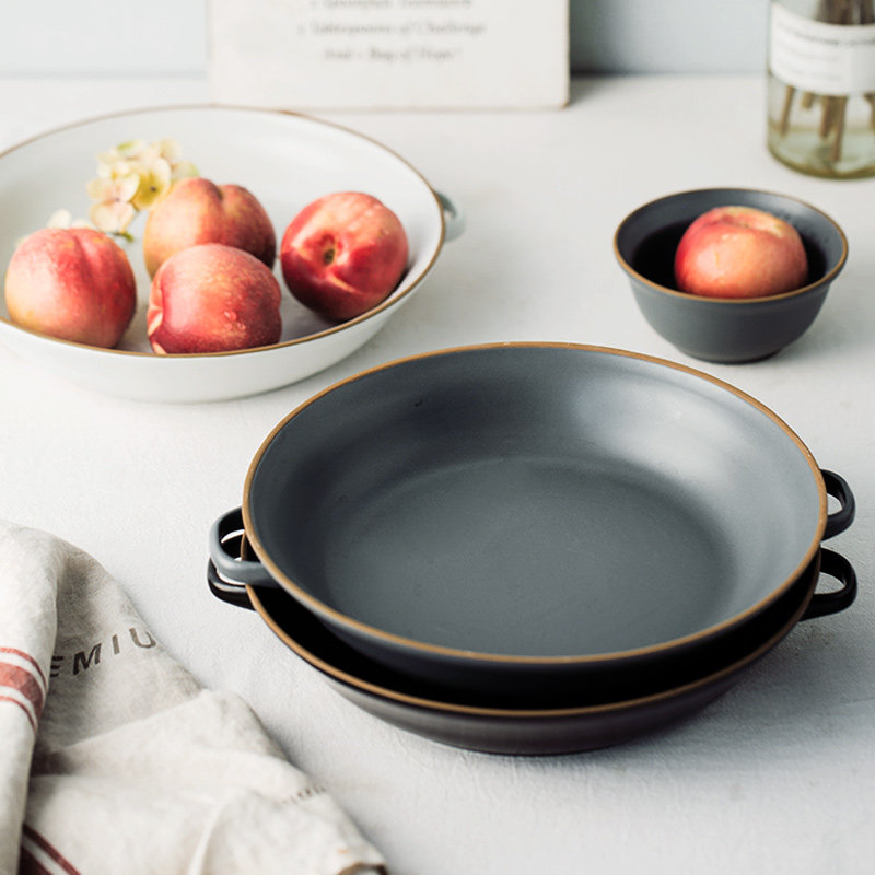 ijarl陶瓷双耳汤碗水果碗蔬菜沙拉碗防烫创意家用汤盆酸菜鱼碗,餐饮具,碗,淘宝优惠券,粉丝福利购,淘宝优惠卷