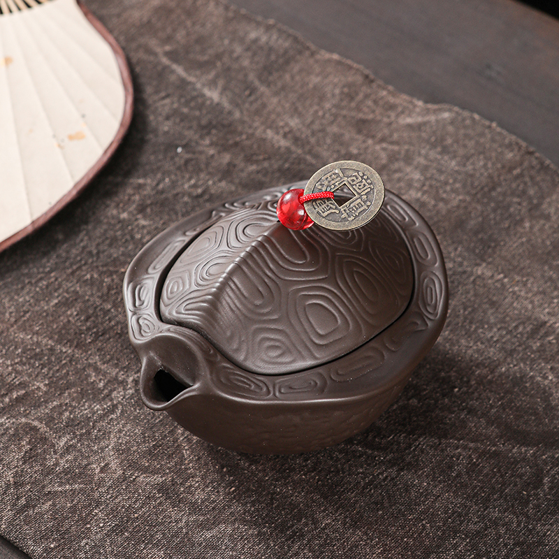 紫砂茶壶富甲一方手抓壶原矿紫砂