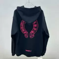 Trendy Brand 2026 New Letter Cross Arm Print Pure Cotton Zipper Unisex Hooded Jacket