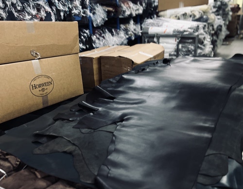 百年皮厂霍尔纹！Horween CXL黑色马皮 混糅紧实油润1.6-1.8mm