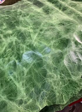 蜡感翠绿色猪皮 1.2-1.4mm复古油蜡皮双色猪皮13/尺 一张咨询改价