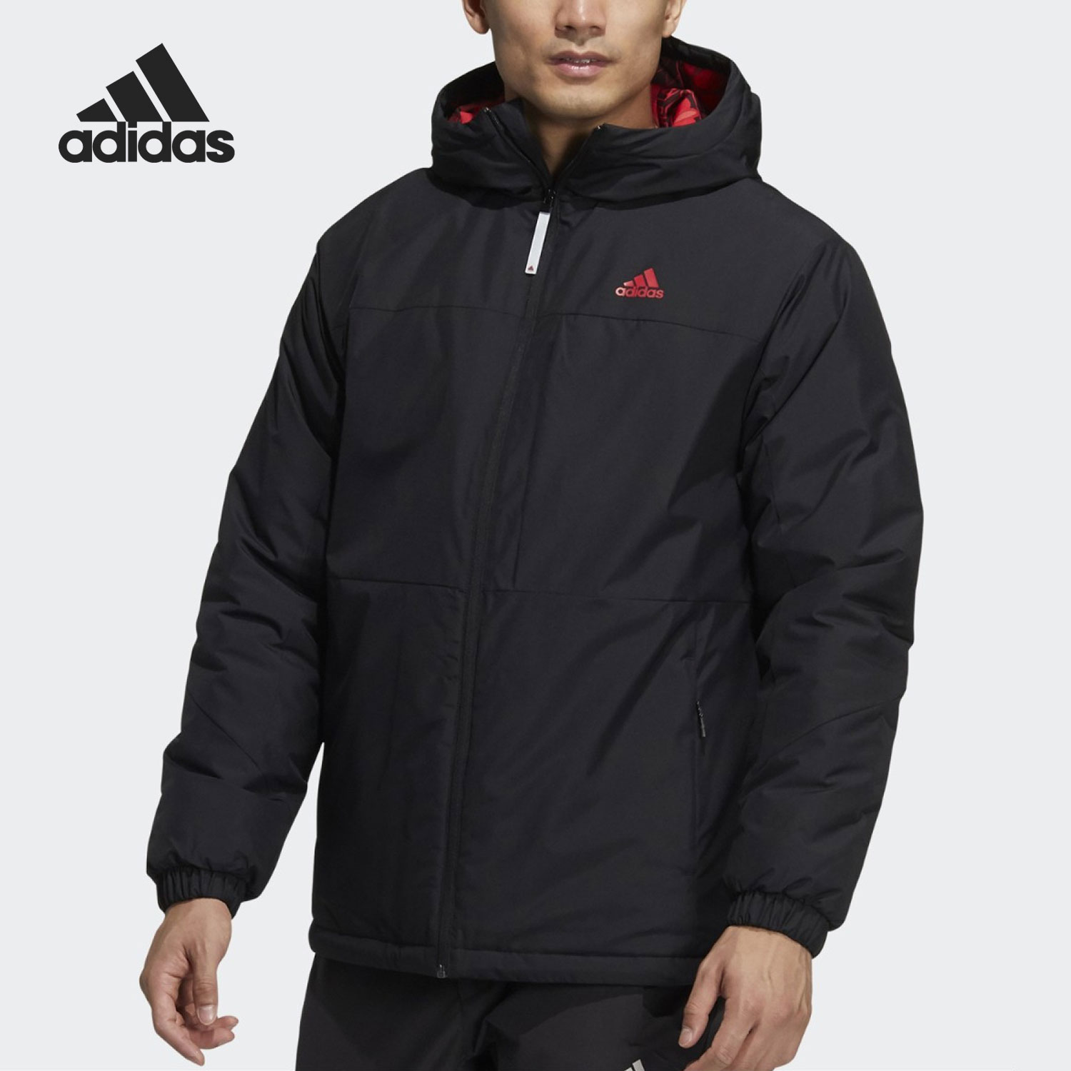 Adidas/阿迪达斯正品2022春新款男子运动休闲舒适保暖棉服 HI3