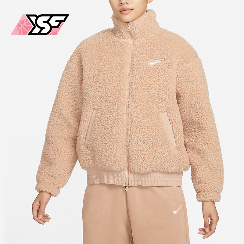 耐克正品新款女子仿羊羔绒夹克