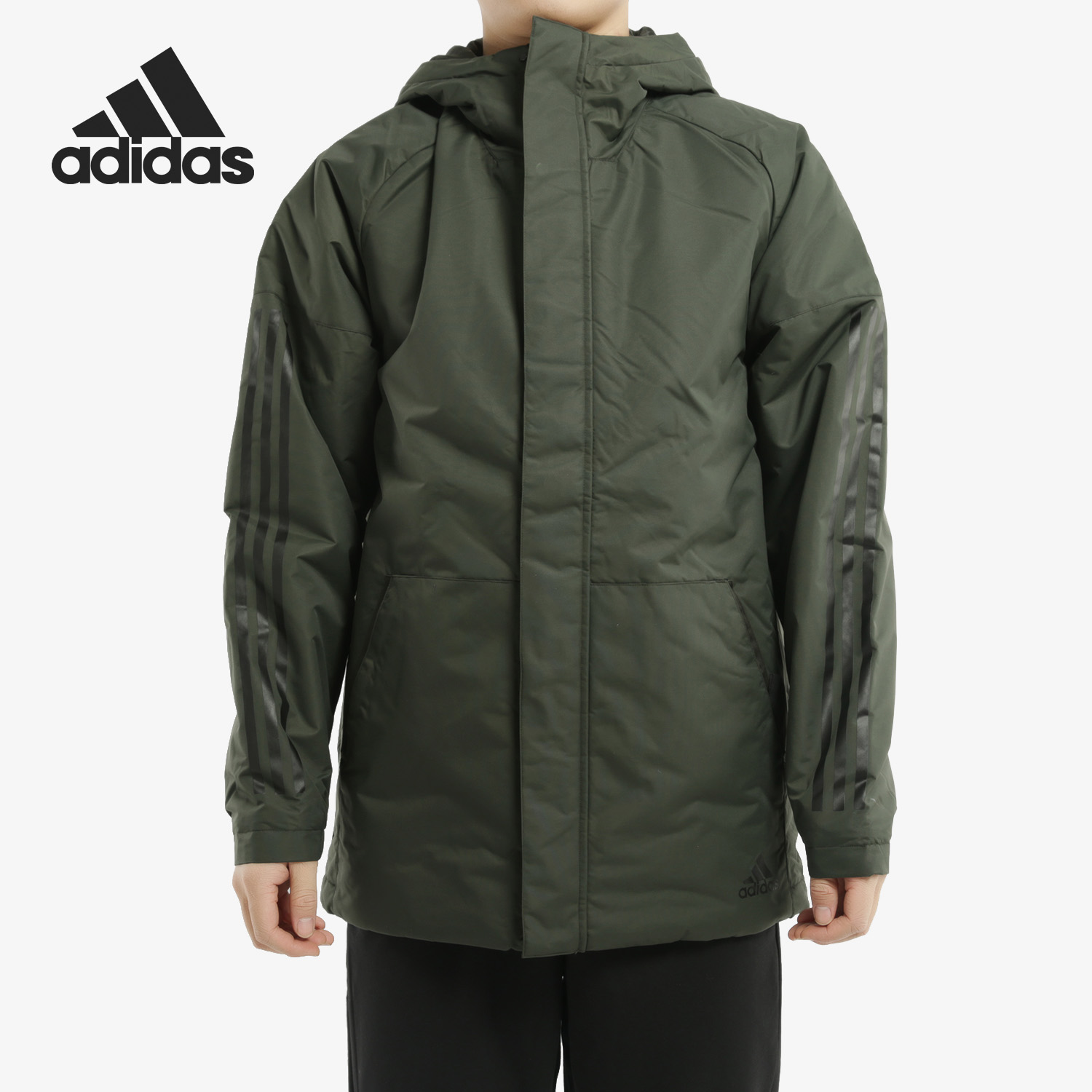 阿迪达斯正品男运动保暖棉服外套