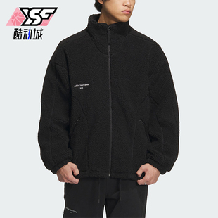 Adidas/阿迪达斯正品冬季新款男女仿羊羔绒保暖外套IQ1366