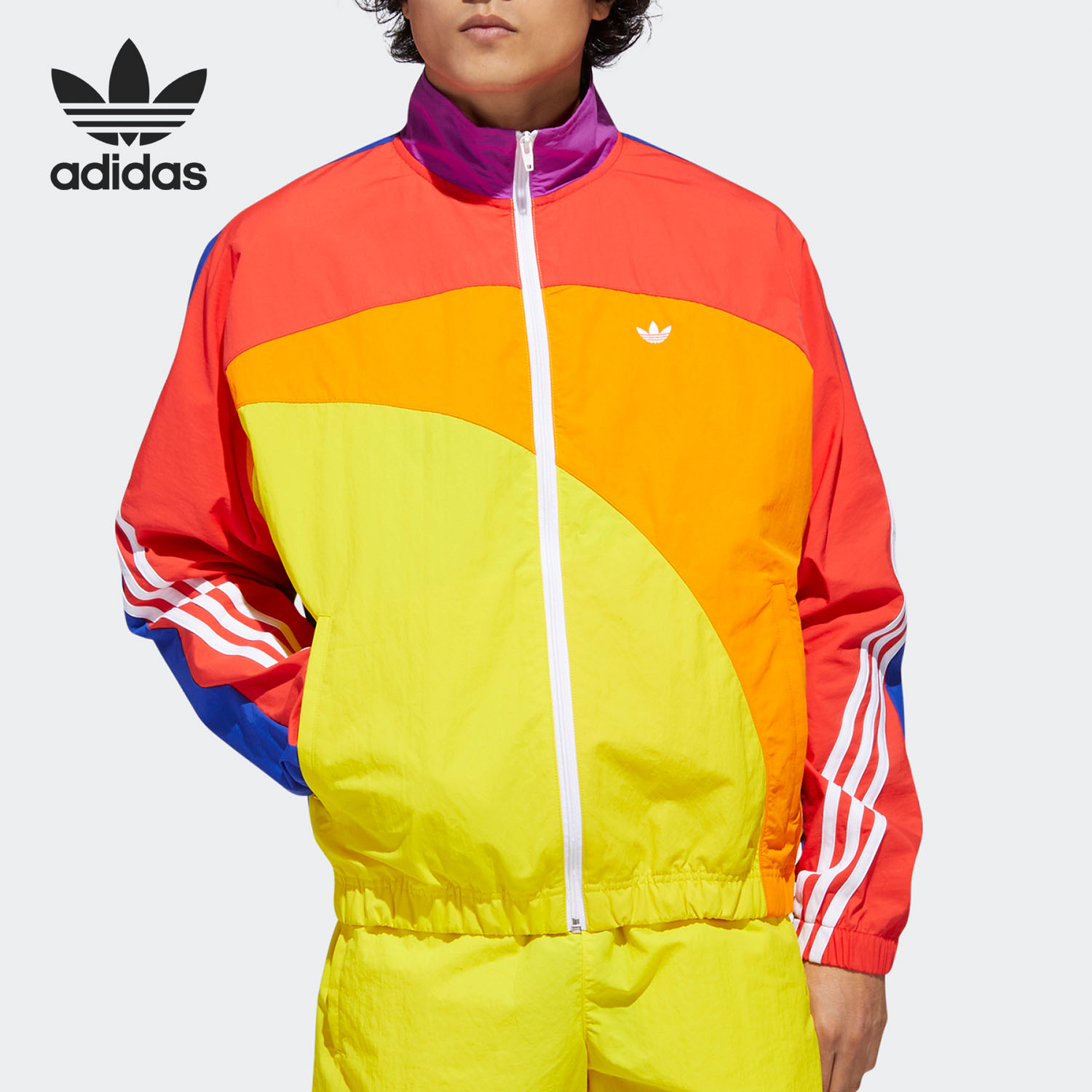 阿迪达斯正品三叶草男子运动外套