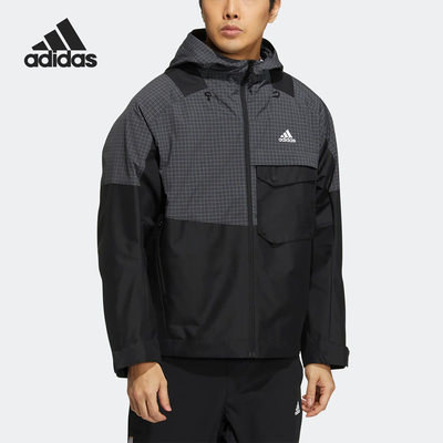 Adidas/阿迪达斯正品outlets男子休闲运动保暖连帽加绒外套HN9041