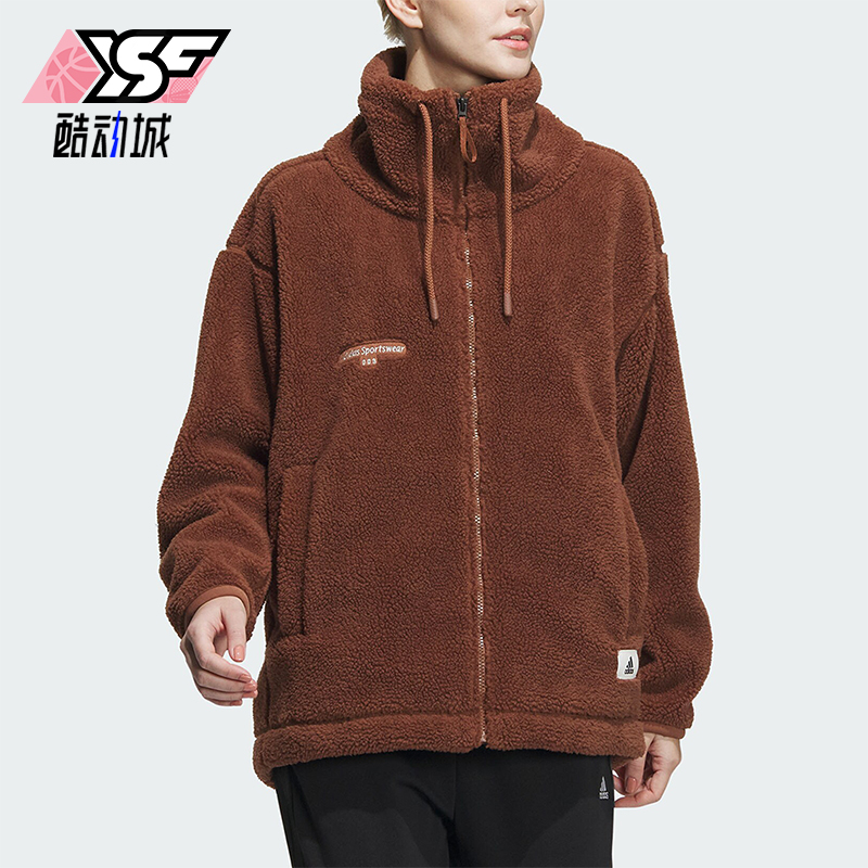 阿迪达斯正品女子加绒外套