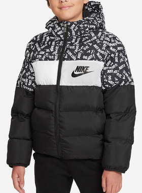 Nike/耐克正品PUFFER儿童休闲运动保暖舒适连帽棉服HA5142-023
