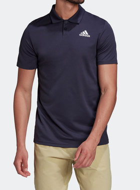 Adidas/阿迪达斯正品2022夏季网球男子运动休闲短袖POLO衫HC2717
