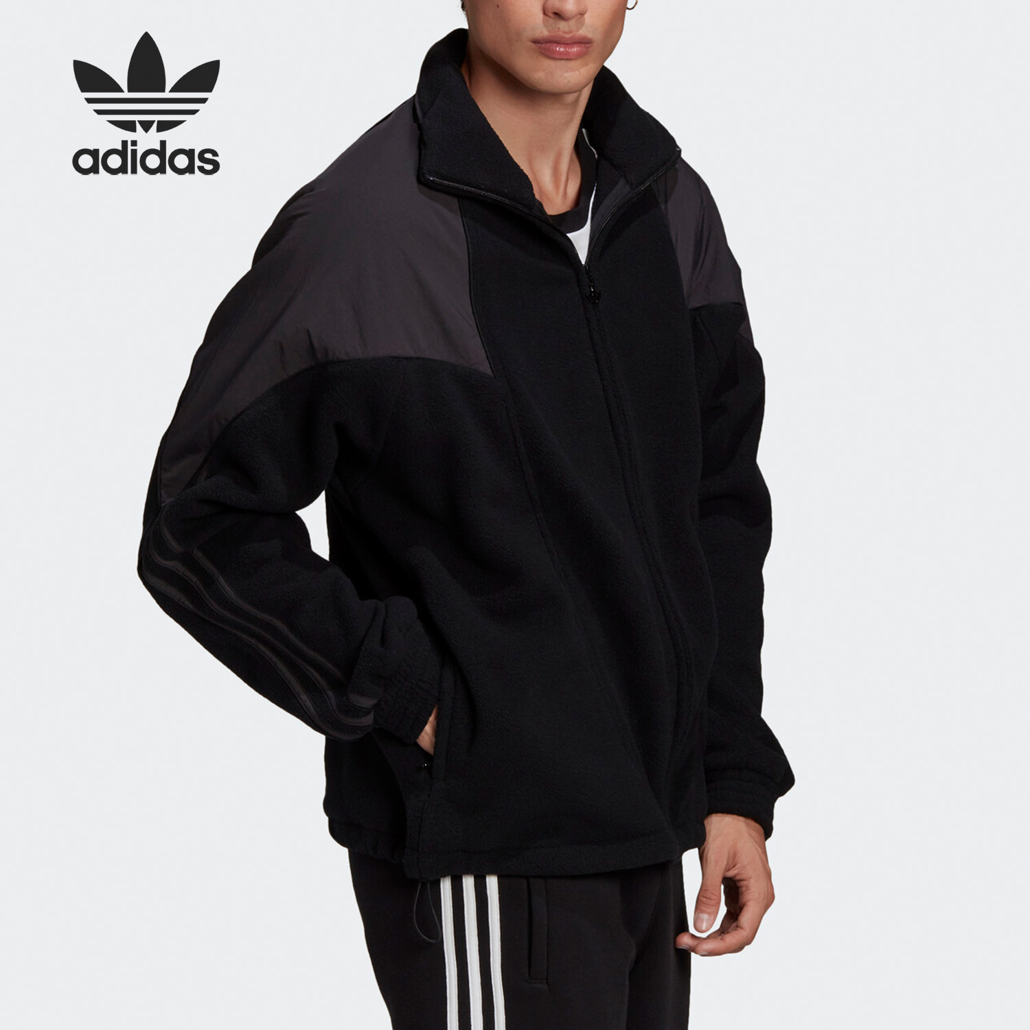 阿迪达斯正品三叶草男子运动外套