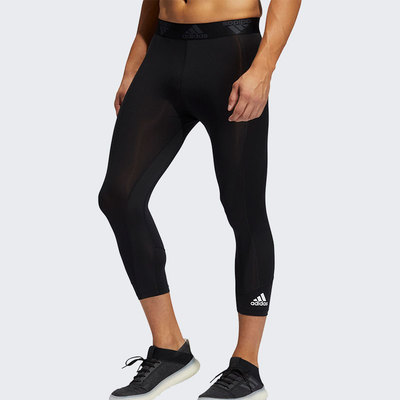 阿迪达斯正品男子跑步运动七分裤